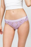 Desenli Kadın Slip Külot - Otter
