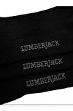 LUMBERJACK WB DEBORAH 32PTK1 4PR UNİSEX 3 LÜ PATİK ÇORAP SİYAH
