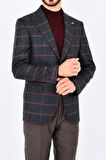 Modern ve Şık Slim Fit Dar Kesim Yün Viskon Erkek Ceket