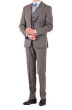 Modern ve Şık Yelekli Erkek Takım Elbise - Slim Fit Viskon Karışımlı