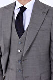 Slim Fit Viskon Karışımlı Yelekli Erkek Takım Elbise - Rahat ve Şık