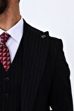 Modern Kesim Yelekli Erkek Takım Elbise - Slim Fit Rahat ve Şık