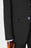 Slim Fit Viskon Karışımlı Yelekli Erkek Takım Elbise - Dört Mevsim