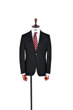 Viskon Karışımlı Slim Fit Yelekli Erkek Takım Elbise - Şık ve Rahat