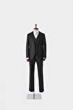 Viskon Karışımlı Slim Fit Yelekli Erkek Takım Elbise - Şık ve Rahat