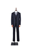 Şık ve Modern Yelekli Erkek Takım Elbise - Slim Fit Rahat