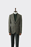 Modern Slim Fit Dar Kesim Yün Erkek Ceket