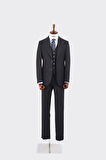 Tasarım Slim Fit Yelekli Erkek Takım Elbise-KAW1041S
