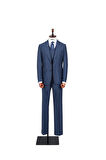 Şık ve Rahat Yelekli Erkek Takım Elbise - Slim Fit Viskon Karışımlı