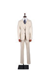Dört Mevsim Kullanılabilir Modern Yelekli Erkek Takım Elbise - Slim Fit