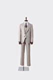 Şık ve Rahat Yelekli Erkek Takım Elbise - Slim Fit Dört Mevsim Kullanılabilir