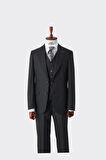 Modern Kesim Viskon Karışımlı Yelekli Erkek Takım Elbise - Slim Fit