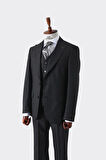 Modern Kesim Viskon Karışımlı Yelekli Erkek Takım Elbise - Slim Fit