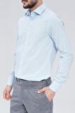Kolay Ütülenebilir Slim Fit Klasik Yaka Pamuklu Erkek Gömlek-KAO4990S