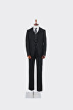 Şık ve Rahat Yelekli Erkek Takım Elbise - Slim Fit ve Viskon Karışımlı
