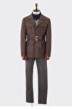 Modern Dayanıklı Erkek Safari Mont - Viskon Pamuk Polyester Kumaş