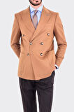 Modern Slim Fit Dar Kesim Kruvaze Erkek Viskon Ceket