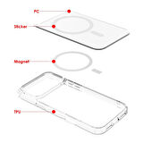 Bikapak Magsafe Air Samsung S24 Fe Uyumlu Şeffaf Kapak