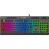 (OUTLET) Claw's Crossfire K1 Özelleştirilebilir Rgb & Yazılımlı Full Membran 104+7 Tuşlu Ekstra Multimedya / Rollover Ses Kontrol Mekanizmalı Gaming Klavye