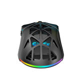 Claw's Nexus Air V1 Kablosuz 10000 Dpi Pixart PMW3325 Sensör Makro Yazılımlı & Değiştirilebilir Kapaklı RGB Kablosuz Gaming Mouse - Siyah (2.4 GHz Kablosuz + BT5.1 + Type-C ile Kullanım Desteği)