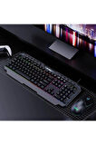 Astral K1 Rainbow Işıklandırmalı 104+10 Multimedya Tuşlu Membran Gaming Oyuncu Klavyesi