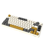 Claw's Flux LCD Logo Ekran - Chromatic Rgb Modlu - Ses & Rgb Kontrolcüsü - Ultra Tepkime & Konfor 78 Tuş Membran Gaming & Ofis Klavyesi