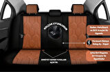 Minderland FA Serisi - Citroen C3 Aircross ile uyumlu Koltuk Kılıfı, Deri / Taba