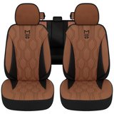 Minderland FA Serisi - Peugeot 607 ile uyumlu Koltuk Kılıfı, Deri / Taba