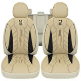 Minderland FA Serisi - BMW X6 ile uyumlu Koltuk Kılıfı, Deri / Bej