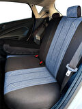 Minderland Axiom Comfort Serisi - Hyundai Getz ile uyumlu Koltuk Kılıfı, Keten / Mavi