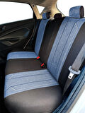 Minderland Axiom Comfort Serisi - Suzuki Grand Vitara ile uyumlu Koltuk Kılıfı, Keten / Mavi