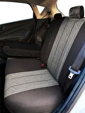 Minderland Axiom Comfort Serisi - Subaru Forester ile uyumlu Koltuk Kılıfı, Keten / Siyah