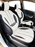 Minderland Axiom Comfort Serisi - Mitsubishi Pajero ile uyumlu Koltuk Kılıfı, Keten / Kemik