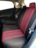 Minderland Axiom Comfort Serisi - Fiat Palio ile uyumlu Koltuk Kılıfı, Keten / Bordo