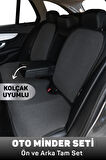 Minderland Mindra Serisi Jaguar F-Pace 2016 - 2018 Uyumlu Oto Koltuk Minder Seti - Siyah