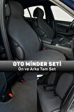 Minderland Mindra Serisi Audı A3 2012 - 2020 Uyumlu Oto Koltuk Minder Seti - Füme