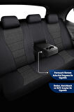 City Serisi VOLVO V60 2010-2018 ile Uyumlu Koltuk Kılıfı, Siyah