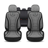 City Serisi BMW X3 2003-2010 ile Uyumlu Koltuk Kılıfı, Gri-Siyah