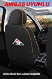 City Serisi FORD Ranger 2010-2011 ile Uyumlu Koltuk Kılıfı, Gri-Siyah