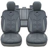 Minderland FA Serisi - BMW X3 ile uyumlu Koltuk Kılıfı, Tay Tüyü / Füme