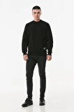 Basic Dik Yaka Sweatshirt