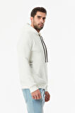 3 İplik Baskılı Renk Bloklu Kanguru Cepli Sweatshirt
