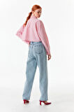 Yüksek Bel Wide Leg Jean