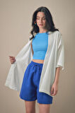 Basic Bürümcük Kumaş Şal Yaka Kimono