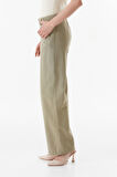 Yüksek Bel Palazzo Keten Pantolon