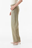 Yüksek Bel Palazzo Keten Pantolon