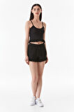 Basic Askılı Fırfırlı Şortlu Takım