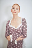 Kalp Baskılı İp Askılı 3 Lü Pijama Takımı