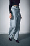 Kemerli Yüksek Bel Slouchy Jean