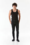 Fermuarlı Straight Jean Pantolon